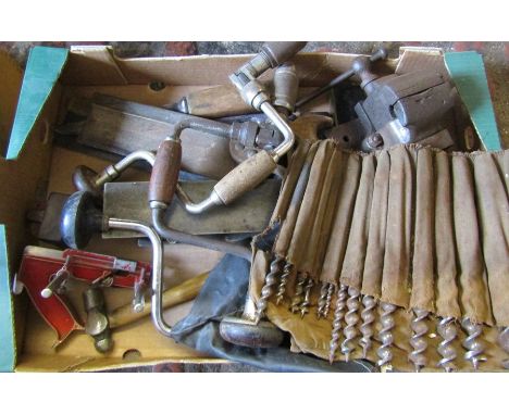 Box of assorted hand tools