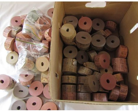 Large quantity of bus ticket reels from Leicester City Transport