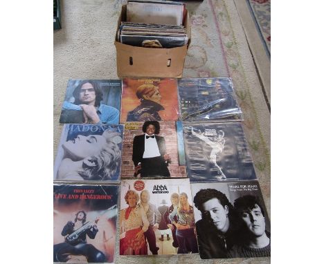 Approximately 48 33 rpm LPs and some 12" singles inc David Bowie, Wham, Abba, Human League, Pet Shop boys, Michael Jackson &a