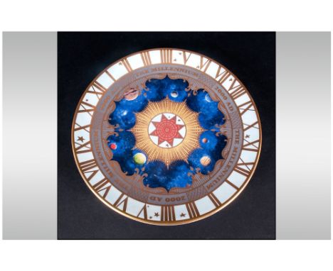 Royal Worcester Ltd Edition Millennium Plate, Hand Finished In Gold. 8 Inches In Diameter. 1st Quality and Mint Condition, Bo