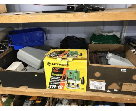 Various tools, a router etc.
