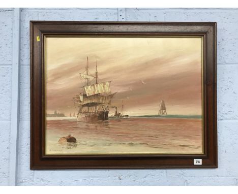 F. Tordoff, oil on canvas, Seascape, South Shields