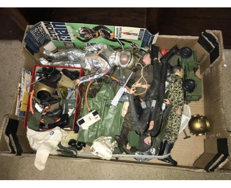 Collection of vintage Action Man figures and accessories