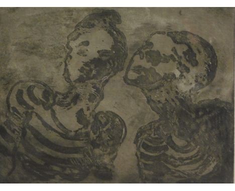 Peter Granger (20thC). Two figures, quarter profile, artist proof print, signed, 22cm x 30cm.