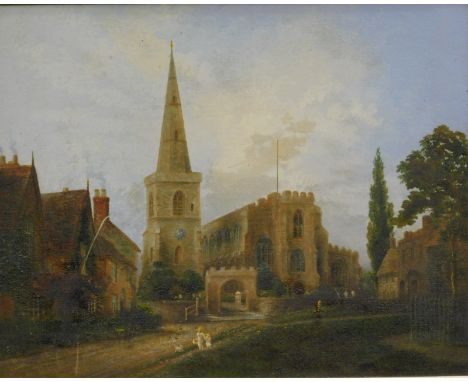 20thC English School. Astbury, Cheshire, oil on board, unsigned, 39cm x 48cm.