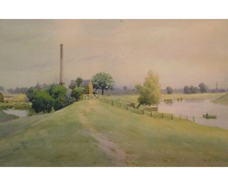After W.B. Thomas. Dog Dyke Pumping Station, print, 24cm x 38cm and a further print after Thomas (2).
