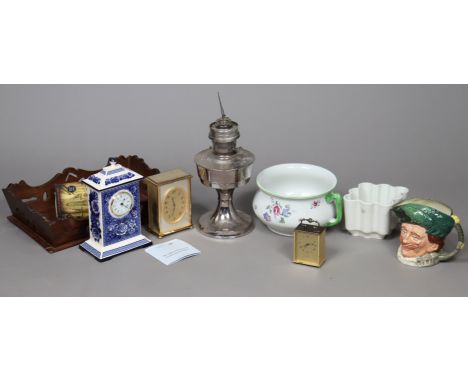 A Wedgwood Limited Edition blue &amp; white “Golden Jubilee clock” (Ltd. ed no. 134/750), with certificate, cased; a Royal Do