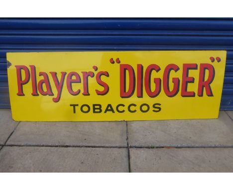 A Player's 'Digger' Tobaccos rectangular enamel sign, in excellent condition, 46 x 15".