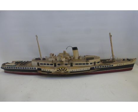 A good quality scale model of a paddle steamer named 'Royal Eagle'.