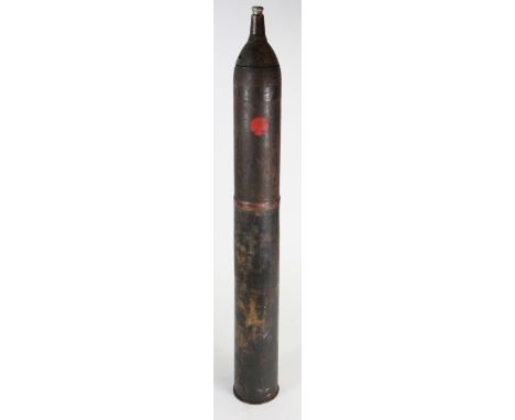 WW2 Russian shell with head and fuse captured by the Germans and reused for the German. 62 field gun with German Waffen inspe