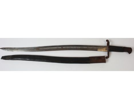 Bayonet: A pattern 1856/58 volunteer sword bayonet. Logo of Weyersberg Kirschbaum & Co. Solingen to ricasso. Good blade appro