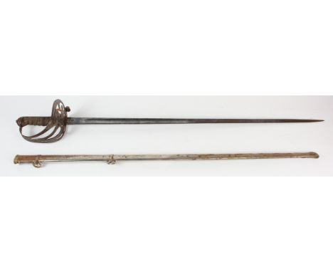 Sword Victorian 1827 pattern Rifle Brigade officers in its metal scabbard.