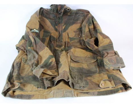 WW2 Pattern Para half zip Dennison smock with button cuffs.