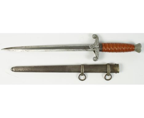 German WW2 Army Dagger with Scabbard. No makers mark to blade