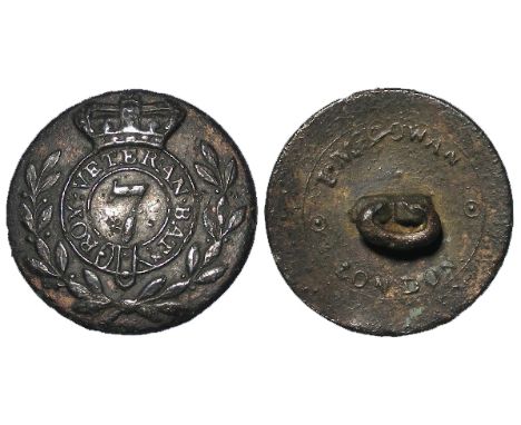 Napoleonic military button, found at Pin Mill, Suffolk of 7th. Royal Veteran Battalion, who were stationed at the Tower of Lo