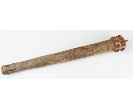 WW1 British trench club in solid but excavated condition scarce item.