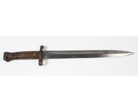 Lee-Metford Bayonet, no scabbard, blade dated '3. 02'. Handle stamped '5 EX', (5/Essex).