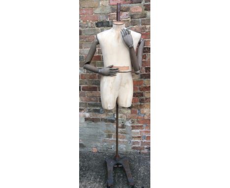 A French articulated tailors mannequin on stand
188 cm high. CONDITION REPORTS: Generally in good condition, expected wear, s