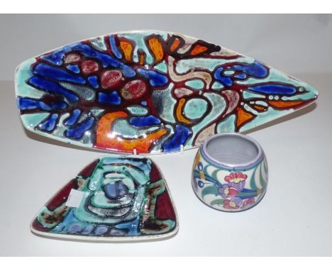 3 pieces of Poole pottery .Good condition
