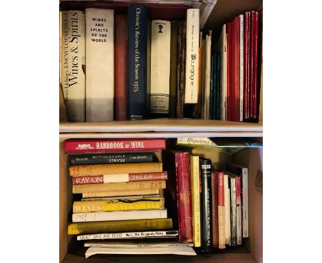 Collection of books, including wine reference, fiction and commemorative royal publications. To include Bottlescrew Days, by 