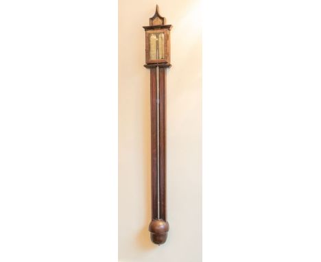 A 19th century mahogany cased barometer by John Noieda 97cm HPlease note this item is at an offsite location, buyers will be 
