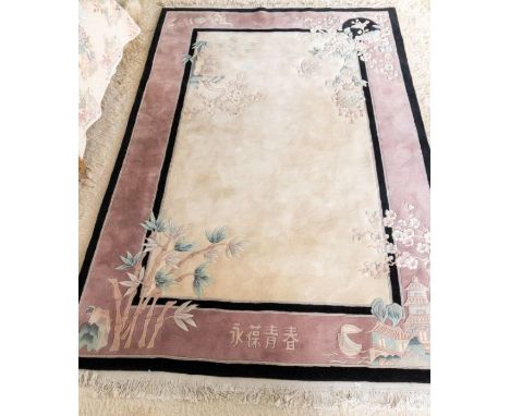 A late 20th century carpet, in a Chinese manner, 307cm x 201cmPlease note this item is at an offsite location, buyers will be