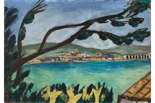 Max Beckmann Leipzig 1884 1950 New York Kleine Landschaft Aus Bandol 1938ol Auf Leinwand