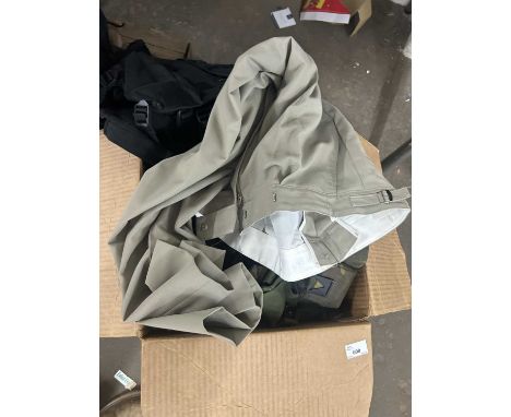 Box of various army surplus