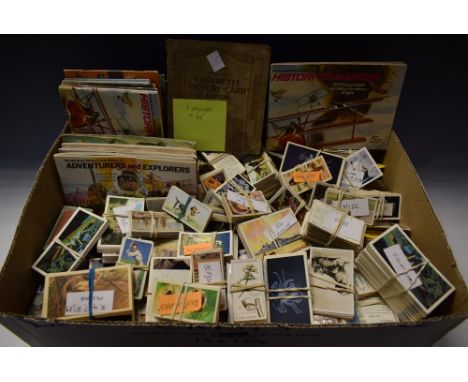 Cigarette and tea cards - a box of loose and in albums, Ogdens, Senior Service, Brooke Bond, etc