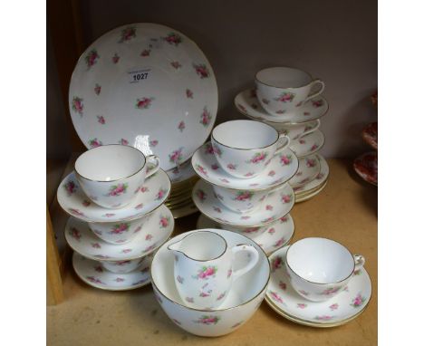 A Shelley English Roses tea service
