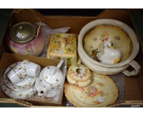 A tea for two service;  a cheese dish; a biscuit barrel; etc.