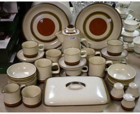 A Denby Potters Wheel pattern dinner and coffee service