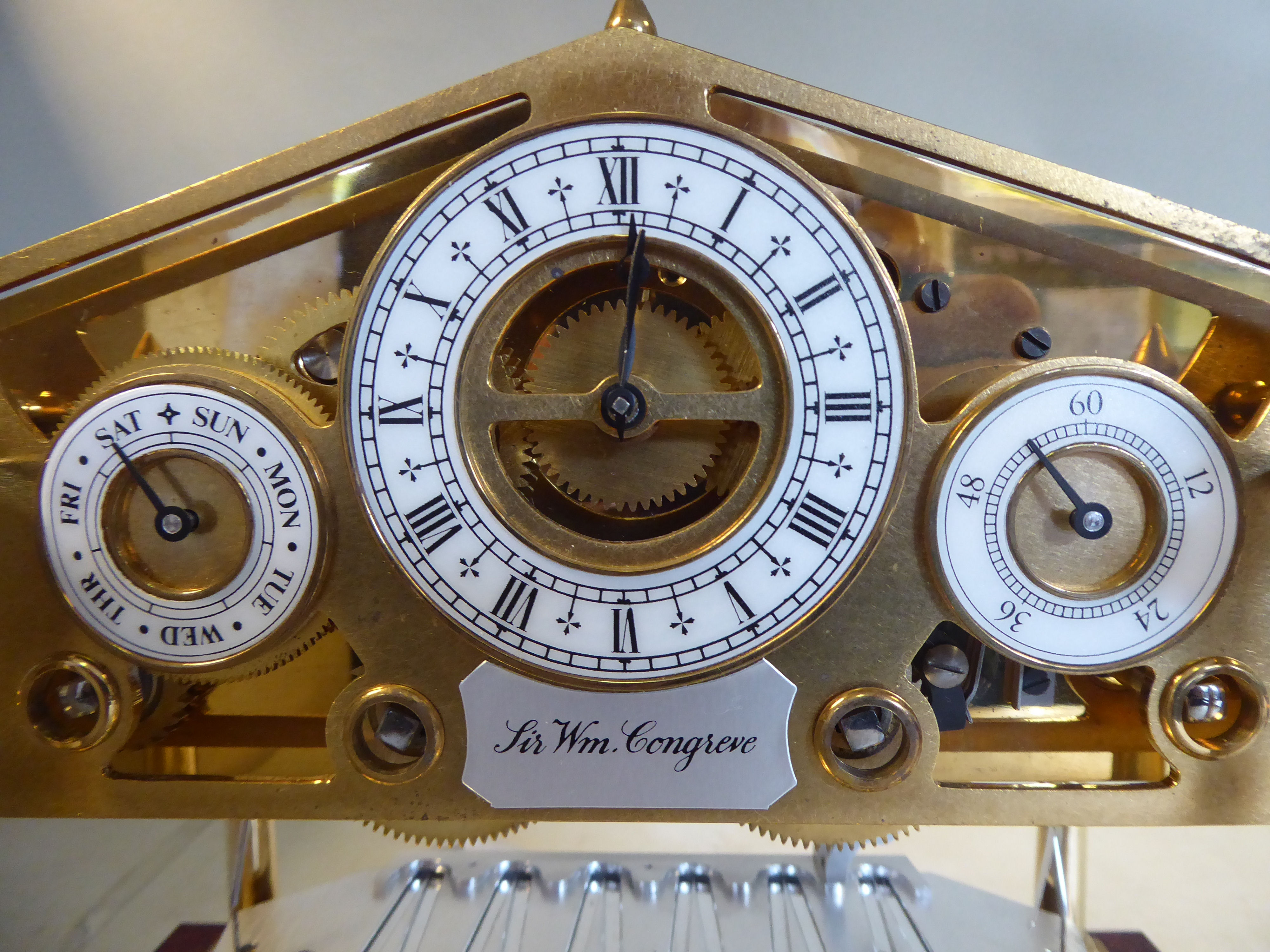 A Devon Clocks Limited Edition 241/500 of 'The Congreve Clock' the rolling ball action, on a tilt