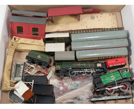 Hornby Dublo OO Gauge railway; including " Duchess of Montrose" locomotive, and an O gauge clockwork engine, other OO gauge p