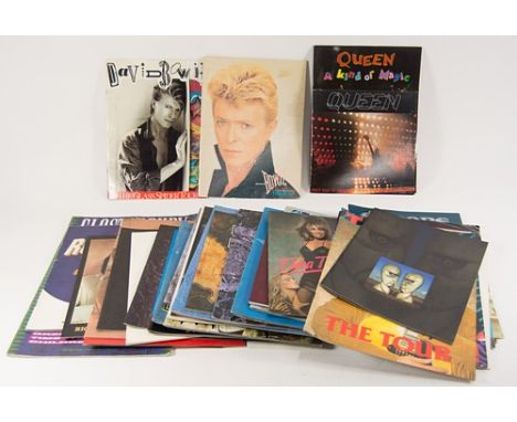 Approximately 40 music concert programmes from the 1980s; including Pink Floyd, David Bowie, Tina Turner, Whitesnake, Ultravo