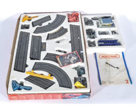 Scalextric slot car racing sets, Meccano set and model kit, (4).