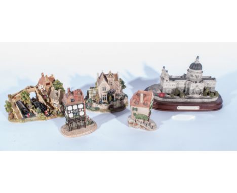 Lilliput Lane model ceramic houses and scenes; The Dawn of Steam, Armada House, Anne of Cleves, Green Gables, Green Fingers N