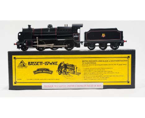 Bassett-Lowke O gauge locomotive; BL99004 British Railways lined black ex Southern Railway 'N' class Mogul engine, boxed. 