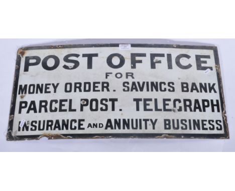 Original enamel sign "Post Office", 66cm by 43cm.