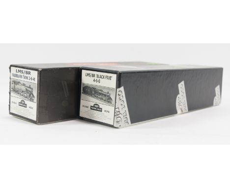 DJH metal model railways kits, OO gauge scale; K52 LMS/BR "Fairburn" tank 2-6-4t, K75 LMS/BR "Black Five" 4-6-0, boxed (2).