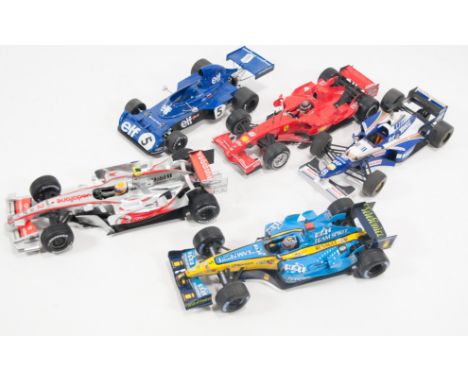 Hotwheels, Onyx and TSM Model 1:18 scale diecast models; Ferrari 2007, McLaren MP4-22, Renault R25, Williams FW18 Fabrique EN