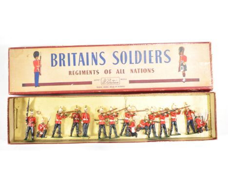 Britains painted lead soldiers; original box for no.2019 Danish army: Danske Haer life guards, the figures are possible the w