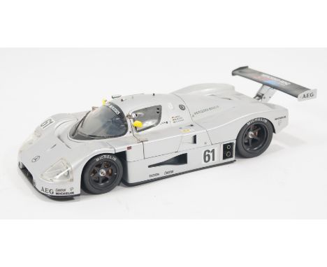 Exoto "Racing Legends" very detailed scale diecast model; Sauber Mercedes C9 1989 Le Mans 1:18 scale, no.61 racing numbers, u