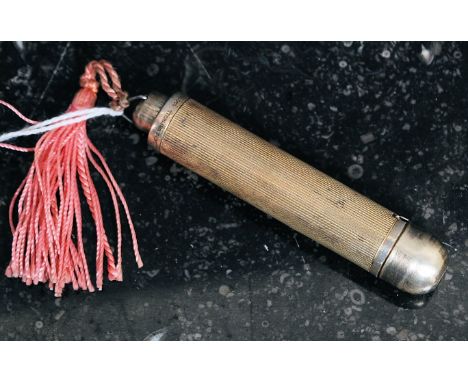 A Sterling silver hallmarked pocket torch by Calibri. Engine turned body with hallmarks for Birmingham 1976. Total weight 18.