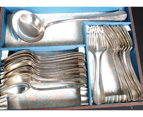 A vintage 1950's cased canteen of cutlery by Boulanger of France ( see illustrations )