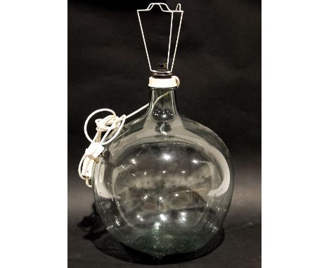 Oversized glass carboy&nbsp;fitted as a lamp&nbsp;