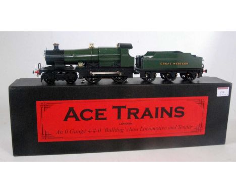 ACE trains E/16 4-4-0 "GWR" "Bulldog" loco and tender, unlined green, "Great Western" on tender, with instructions, selection