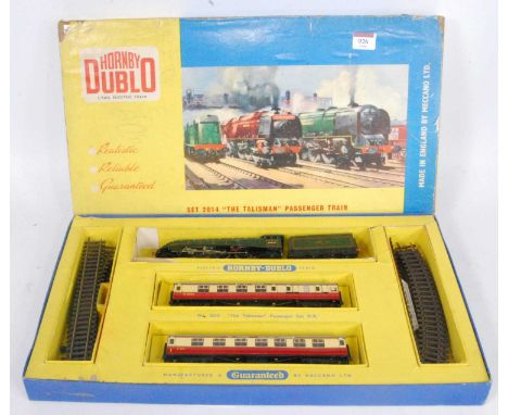 A Hornby Dublo no. 2015  "The Talisman" passenger set DR containing "Golden Fleece" engine and tender, blemishes to paintwork