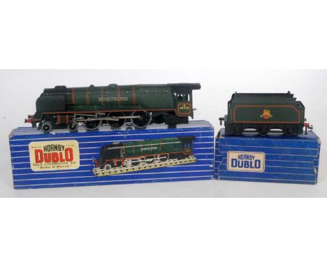 Hornby Dublo EDL12 "Duchess of Montrose" engine and tender, matt green almost no chips (VGE) picture box with guarantee (BE)