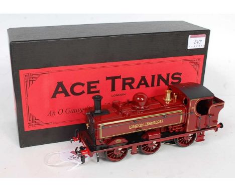 ACE trains E/21 0-6-0 pannier tank London Transport gloss red L91 with lamps and instructions (M-BM)